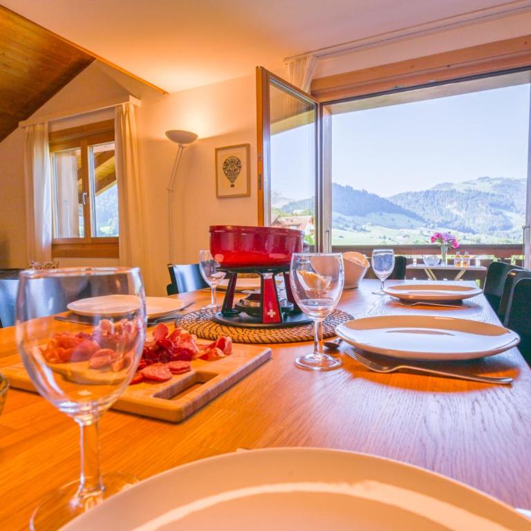 Duplex panoramique au cœur de Château d Œx - Apartment - auf 2 Etagen - 61