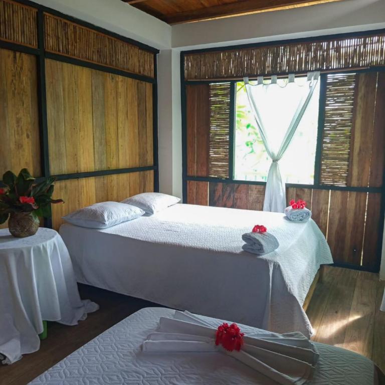 Posada Nore, Nuquí - Twin Room with Sea View - 1