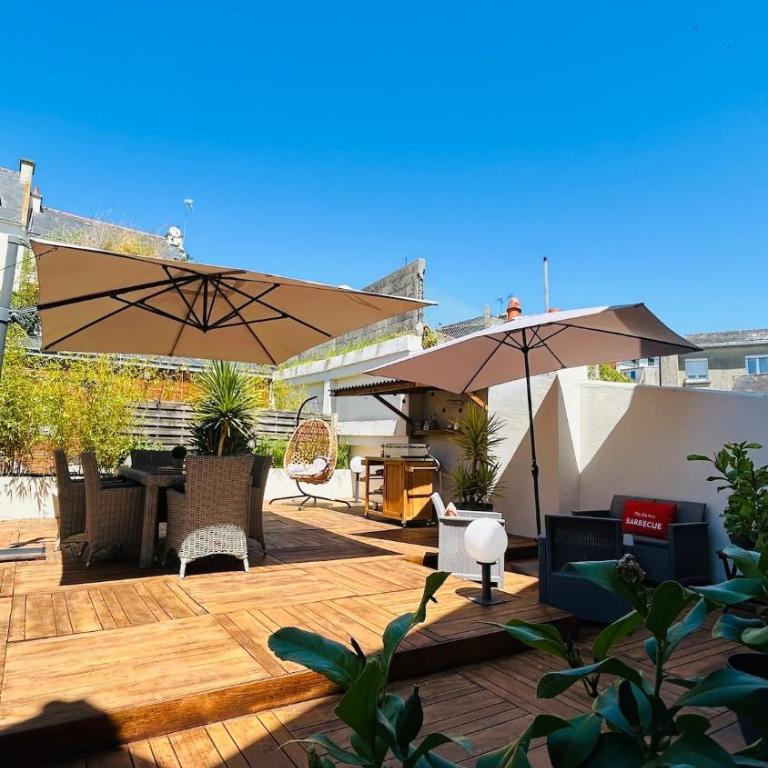 Maison de ville grande terrasse & parking privé - Appartement - 33