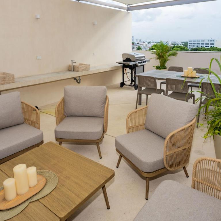 Ideal con rooftop con alberca en la entrada de Zona Hotelera - Apartamento de 2 dormitorios - 6