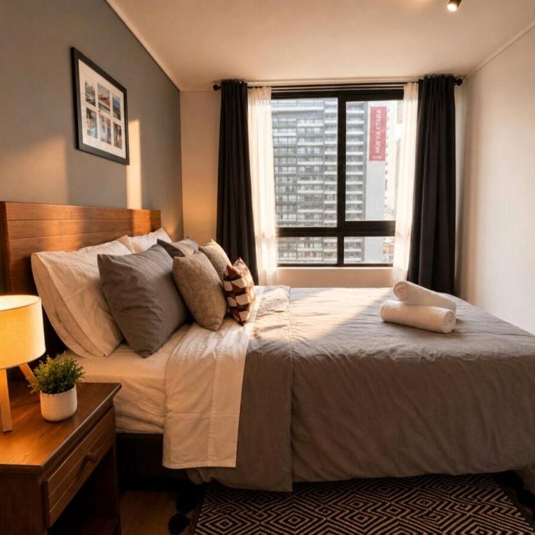 Moderno apto en Ñuñoa cercano al metro Irarrazaval y Barrio Italia con Aire Acondicionado - Two-Bedroom Apartment - 8