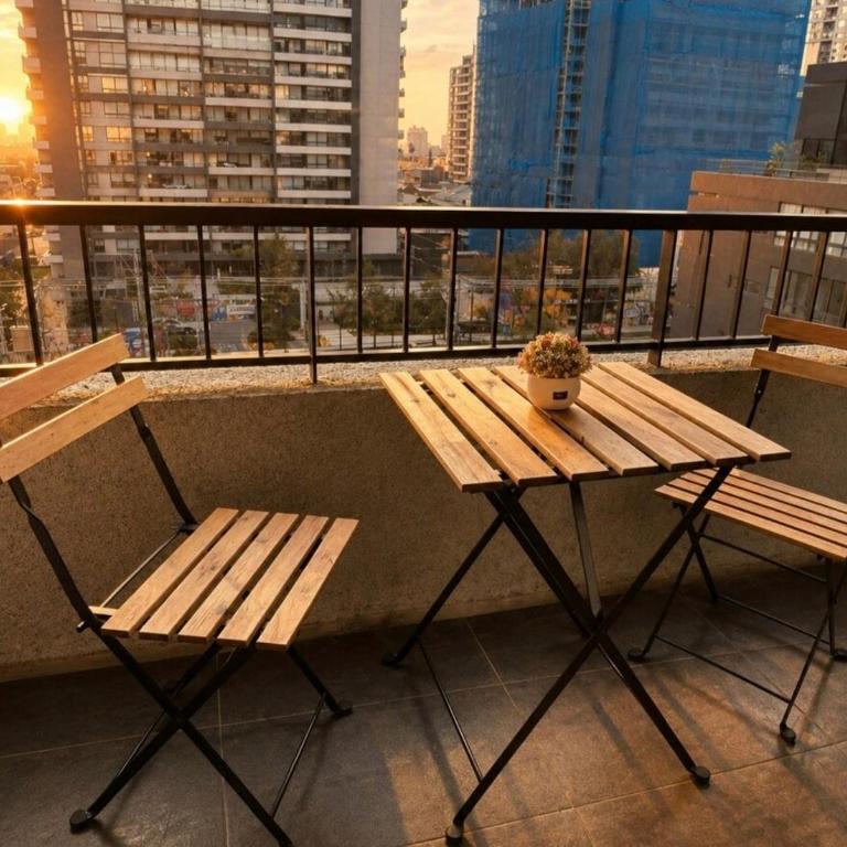 Moderno apto en Ñuñoa cercano al metro Irarrazaval y Barrio Italia con Aire Acondicionado - Two-Bedroom Apartment - 28