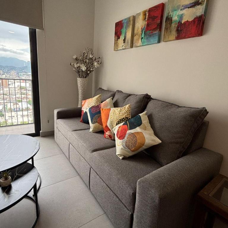 Adhoc Torre Colonia Executive Apartments Monterrey Downtown - Apartamento Deluxe de 1 dormitorio con vistas a la ciudad - 7