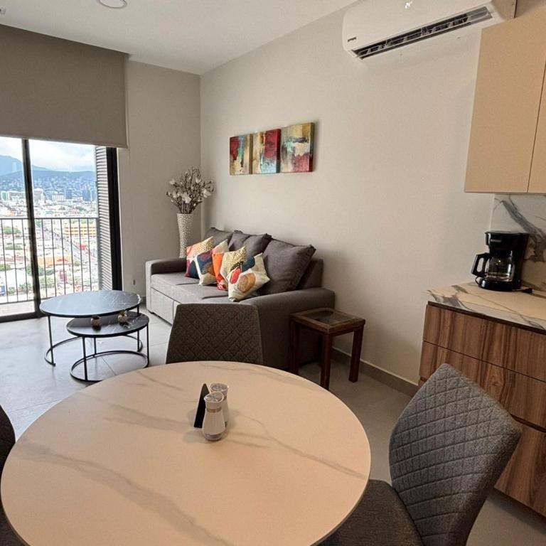 Adhoc Torre Colonia Executive Apartments Monterrey Downtown - Apartamento Deluxe de 1 dormitorio con vistas a la ciudad - 15