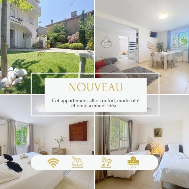 T3 private garden 2 steps from the center-Clim - Apartment mit 2 Schlafzimmern und Gartenblick - 15
