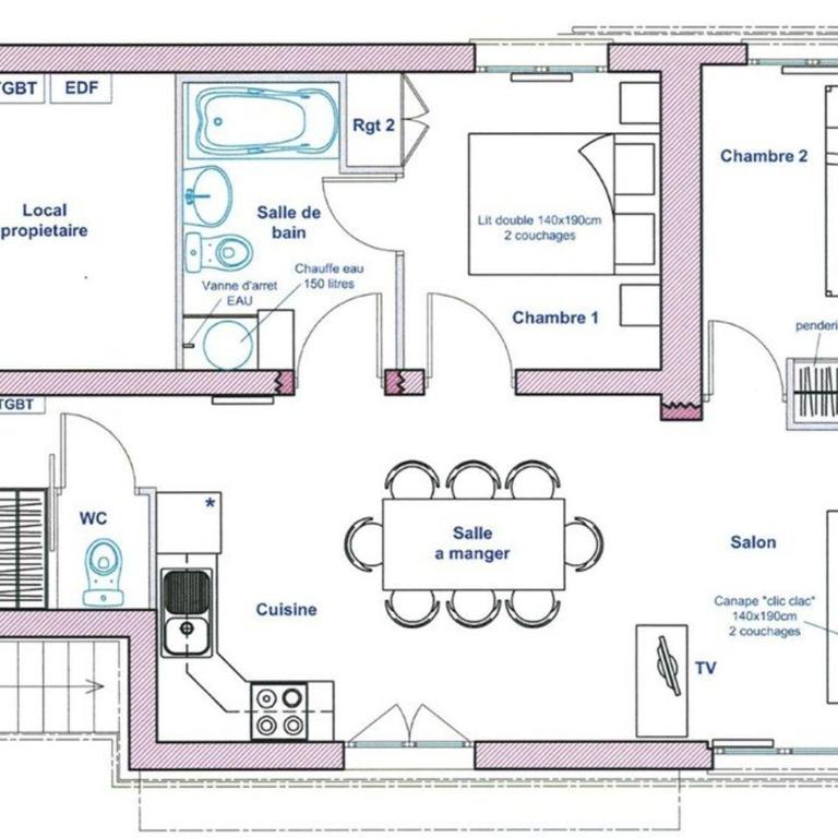 Appartement, terrasse - 6 pers. - FR-1-886-64 - Maison de Vacances - 13