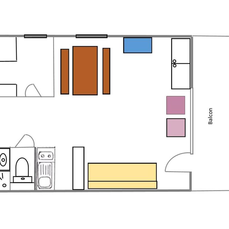 Studio cosy avec parking - 4 pers. - FR-1-886-77 - Studio - 8
