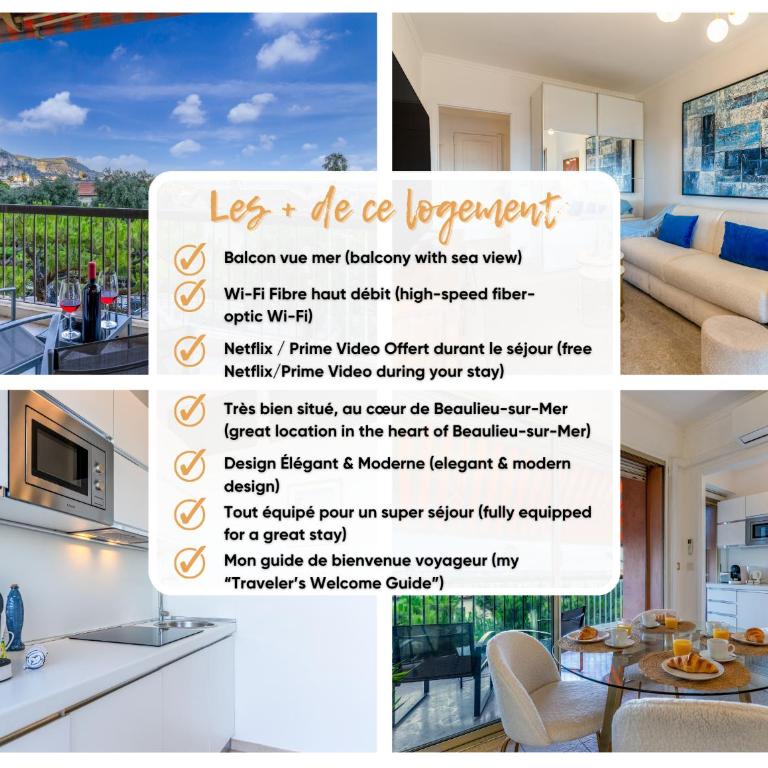 BLUE RIVIERA - vue mer - proche centre et gare - Appartement 1 Chambre - 54