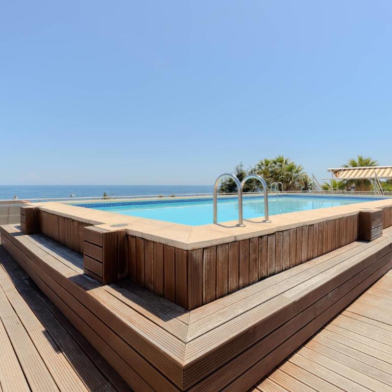 2 Pièces, plage à 5 min à pied, piscine parking - Appartement 1 Chambre avec Terrasse - 1