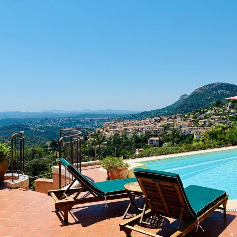 Villa Panorama Saint-Jeannet Swimming pool Sea and mountain views - Villa - 5