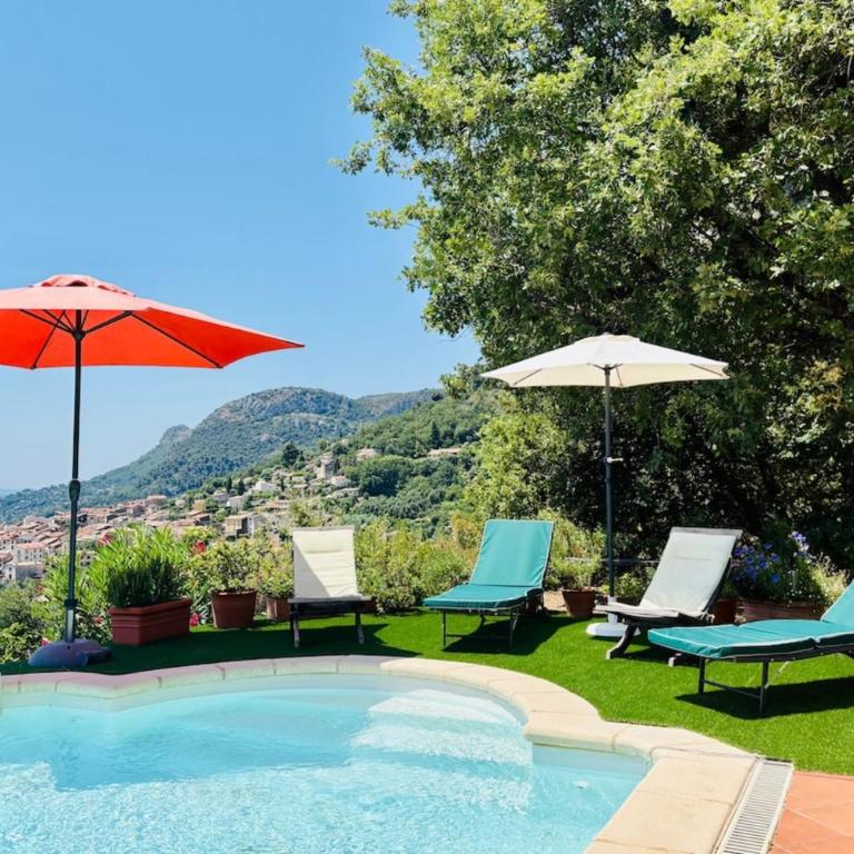 Villa Panorama Saint-Jeannet Swimming pool Sea and mountain views - Villa - 37