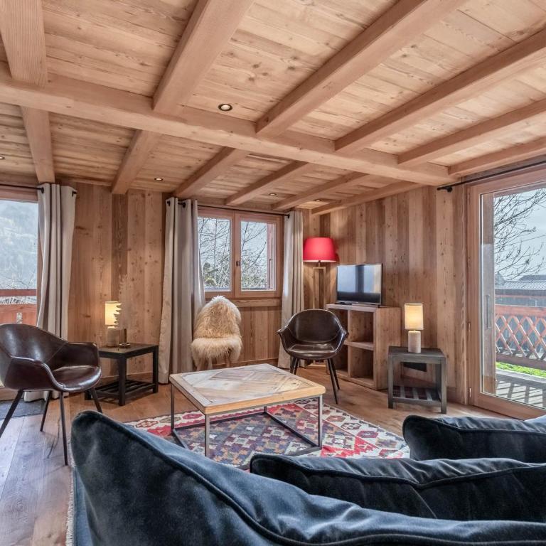 Chalet rénové pour 10 pers., St-Gervais, balcon, parking - FR-1-663-54 - Appartement - 7