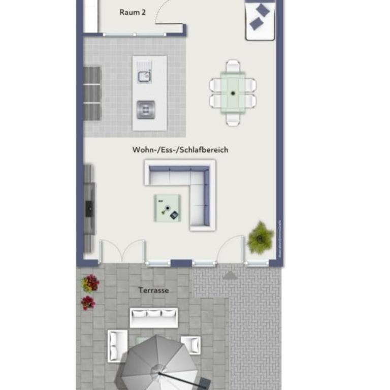Würzburg - Terrasse - 2 Parkplätze - barrierefrei - Apartment mit 2 Schlafzimmern und Terrasse - 18