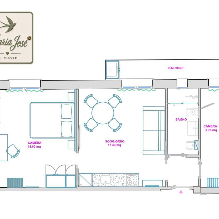 Residence Danio - Appartamento Familiare con 2 Camere da Letto - 7