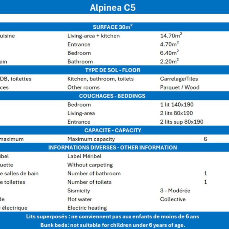 Appartement Charmant à Méribel, Animaux Admis, 5/6 Pers. - Appartement 1 Chambre - 21