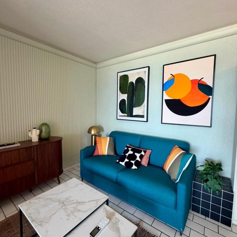 Appartement le soleil bleu - Appartement 1 Chambre avec Vue sur la Mer et Terrasse - 32