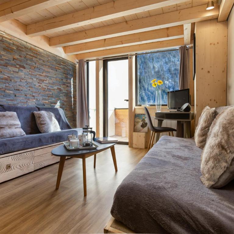 Grand Roc C411 from Slopes 280m, Mont-Blanc View, Parking & WiFi - Happy Rentals - Appartement avec Balcon - 12