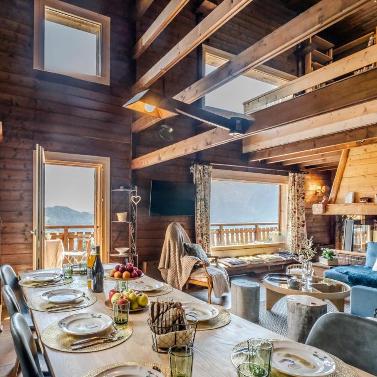 Slow Chalet Archange Authentique Familial vue montagne 5 min des pistes - Chalet - 12