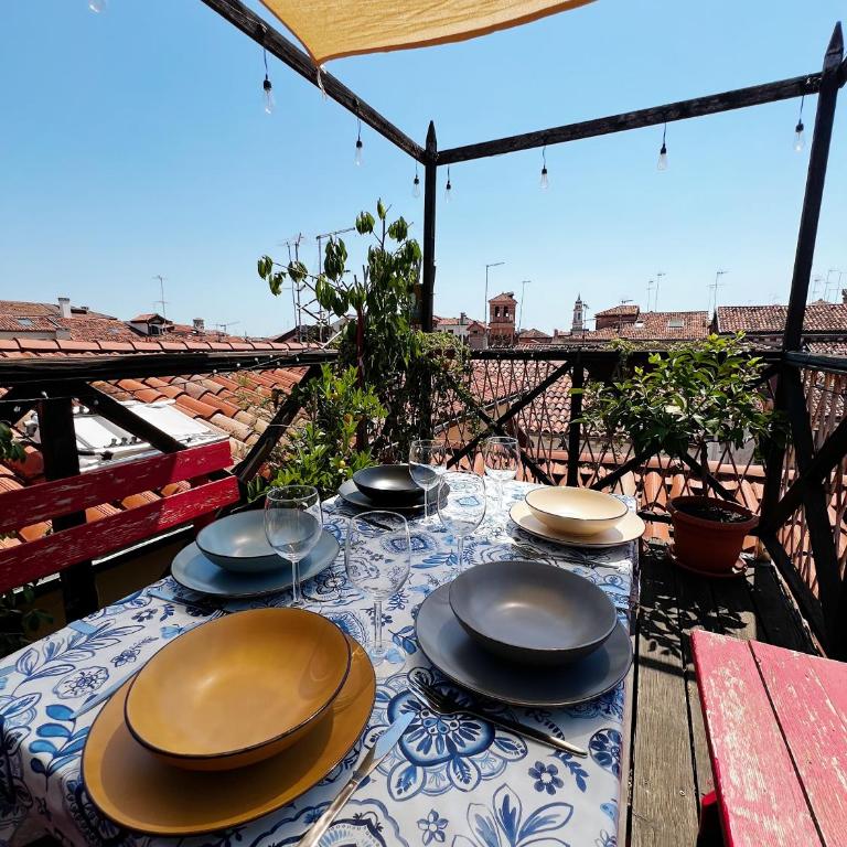 Ca Sabrina - Terrace overlooking the rooftops of Venice - Apartment mit 2 Schlafzimmern - 20