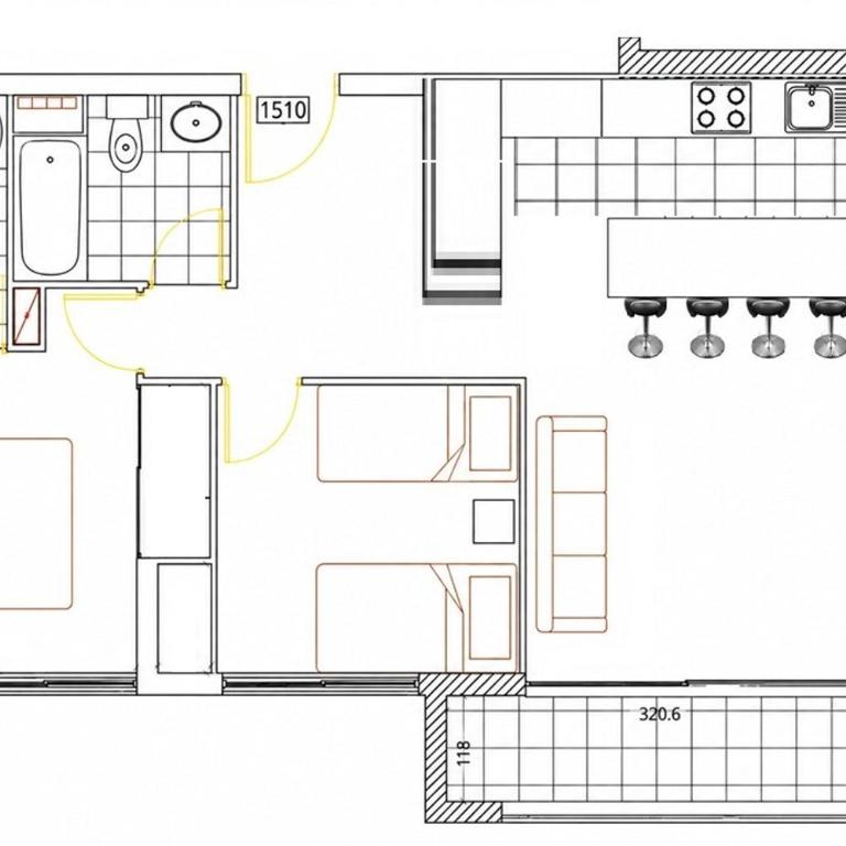 Modern 2 Bedroom, 2 Bathroom, Fully Equipped Downtown Santiago - Two-Bedroom Apartment - 24