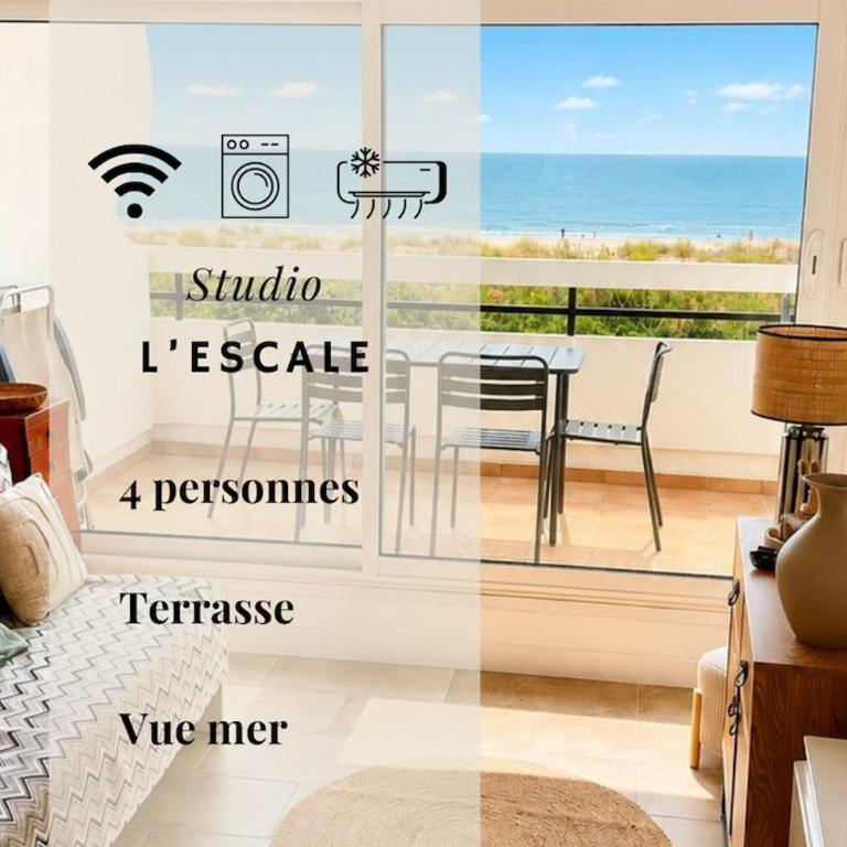 131 - L'Escale - 4 Pers, Vue Mer, Clim, 1er Ligne - Studio - Vue sur Mer - 1