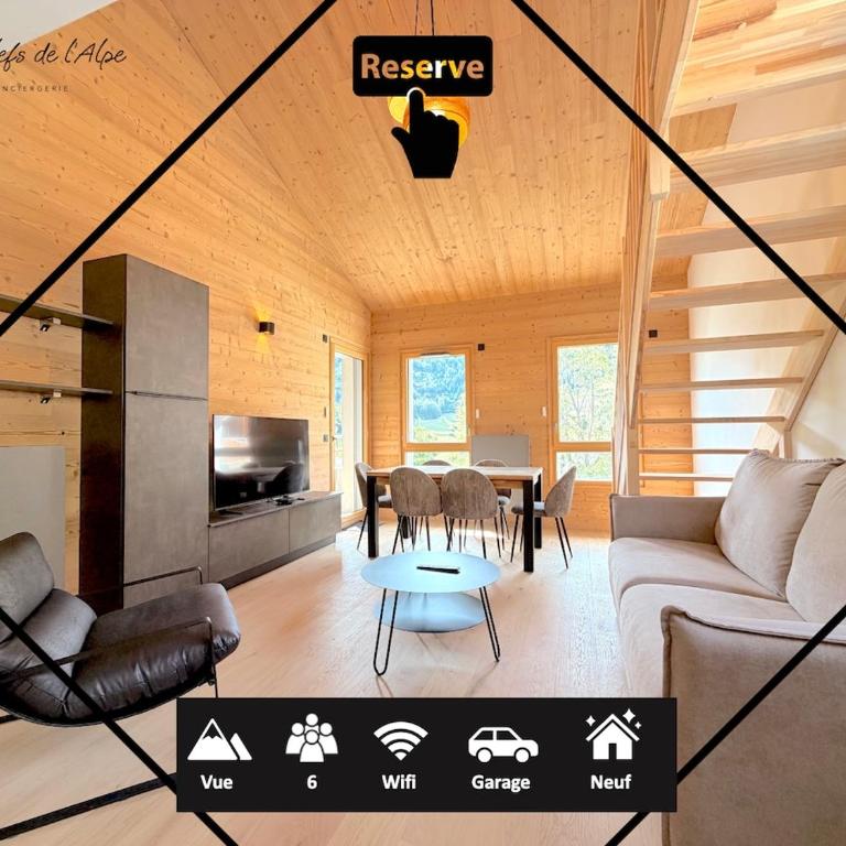 T3 neuf et calme - Vue sublime et garage privé - Deluxe Apartment mit Balkon und 2 Schlafzimmern - 1