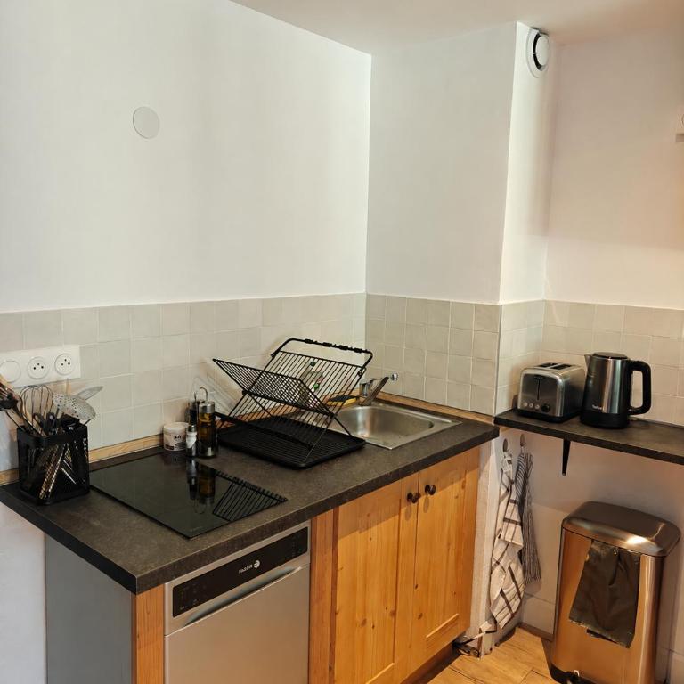 Studio rénové 2,3 pers - WiFi, TV, draps, serviettes inclus - Appartement 1 Chambre - 8