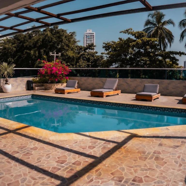 Vista al mar-1Hab-Piscina-2 min Playa-5min C Historico - Two-Bedroom Apartment - 7