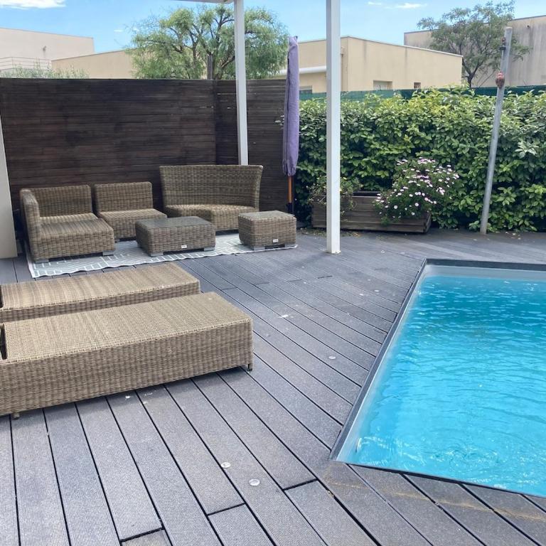 VILLA JAMERO, Bord de Mer, Piscine Chauffée, Balnéo, Climatisation,, Parking Privé - Villa - 7