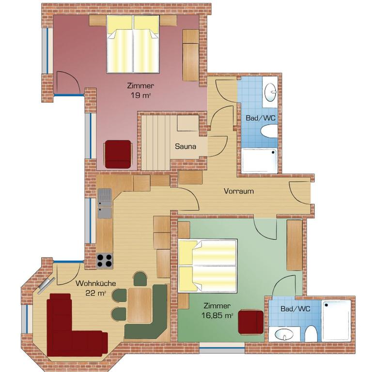 Appartement Alpenblume - Apartment mit 2 Schlafzimmern und Sauna - 4