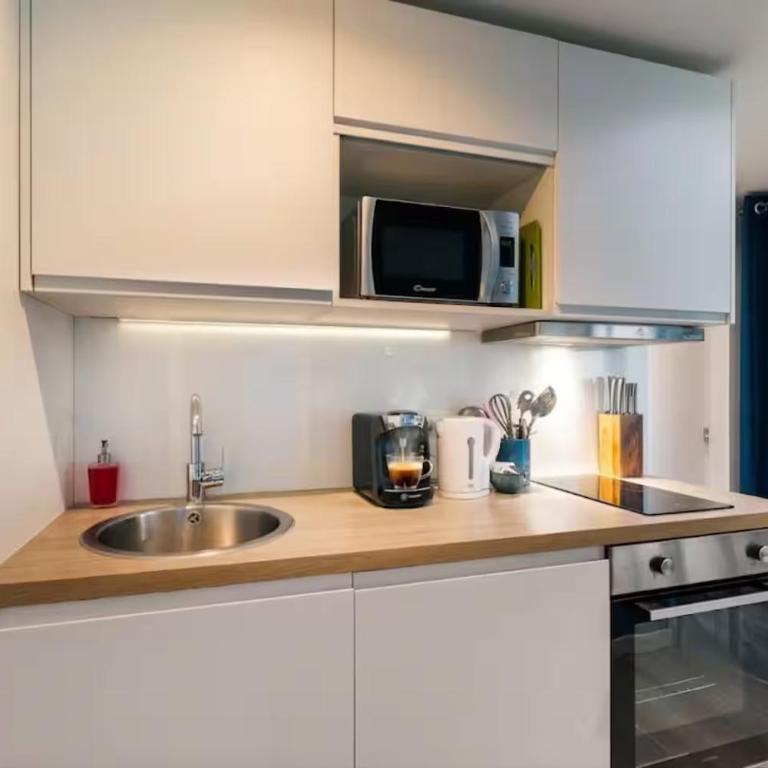 Studio face INSA Villeurbanne, WiFi, bureau dédié, garage, tram T1 - Studio-Apartment - 20