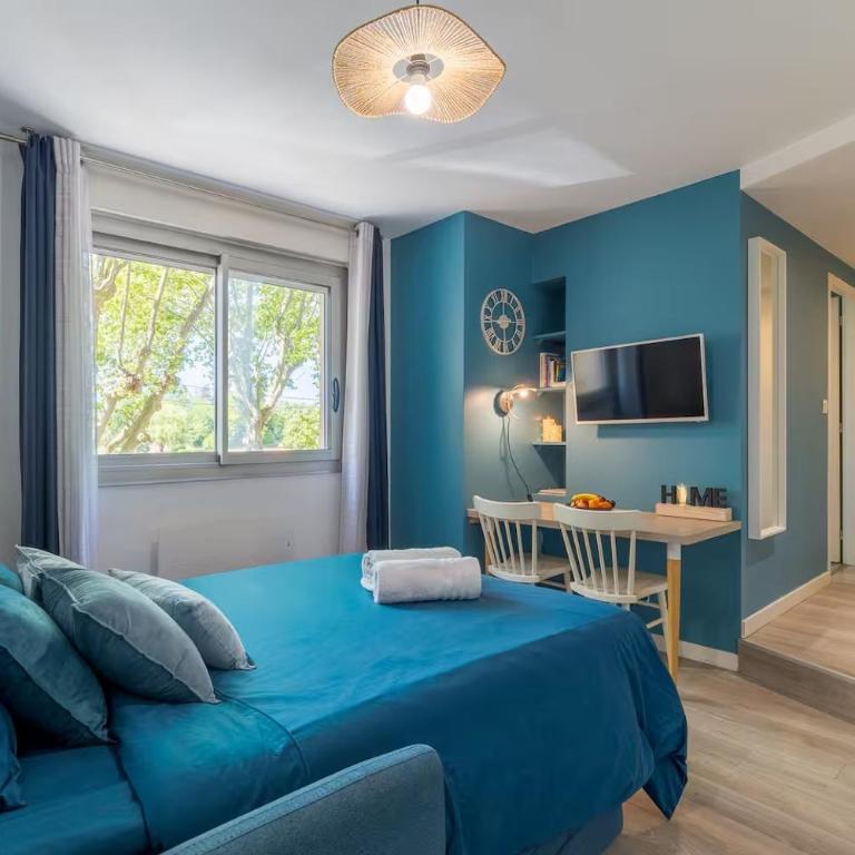 Studio face INSA Villeurbanne, WiFi, bureau dédié, garage, tram T1 - Studio-Apartment - 23