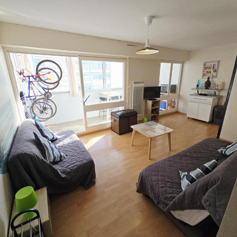 Charmant studio vue sur mer aux pieds de la plage - Appartement 1 Chambre - 6