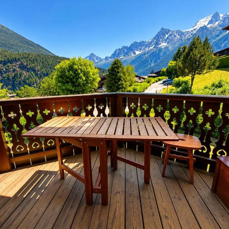 Les Houches vue magnifique avec piscine,pied des pistes de ski,garage - Appartement 1 Chambre - 2
