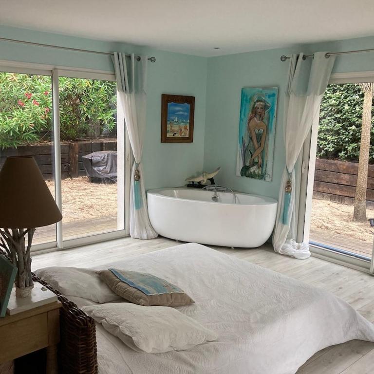Spacieuse villa, ensoleillée, piscine chauffée à Arcachon le Moulleau - Villa mit 1 Schlafzimmer - 18