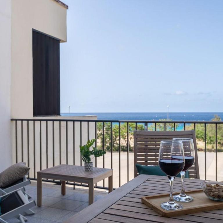 Mondello Bay - Roosvelt Apartments - Apartment mit 2 Schlafzimmern, einem Balkon und Meerblick - 13