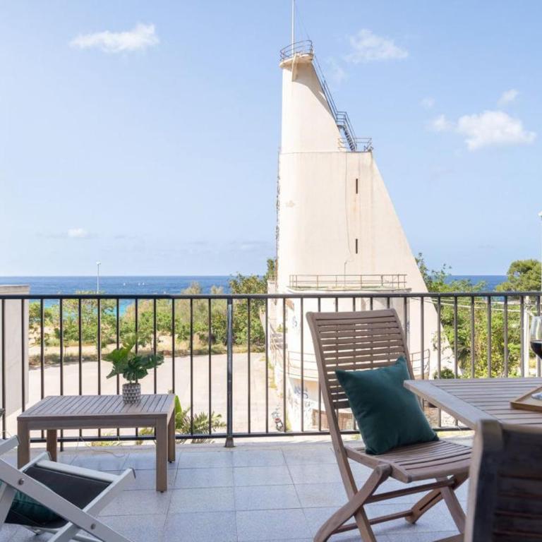 Mondello Bay - Roosvelt Apartments - Apartment mit 2 Schlafzimmern, einem Balkon und Meerblick - 22