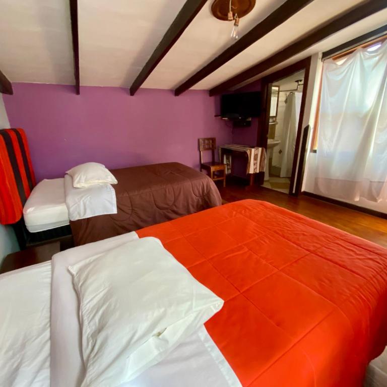 Hotel Mirador Santa Ana - Habitación Doble con baño privado - 2 camas - 2