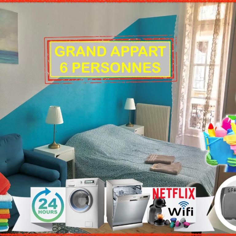 020 CHIC & COSY GRAND APPART 57m2 HYPERCENTRE WIFI SMART TV NETFLIX - Apartment mit 2 Schlafzimmern - 29