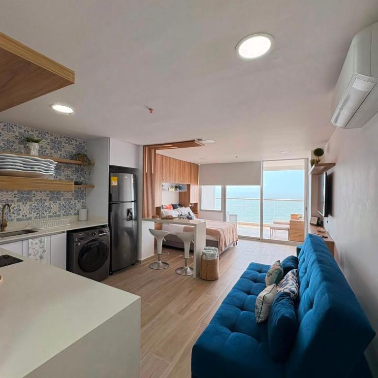 Sunset Frente al Mar -Piscina - Cerca Aeropuerto - One-Bedroom Apartment with Balcony and City View - 18