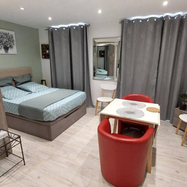 Studio lumineux avec stationnement proche Monaco, Nice, plage et gare - Appartamento con 1 Camera da Letto - 6