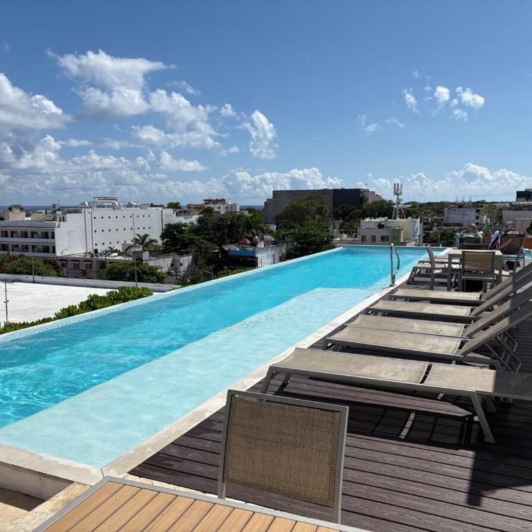 App Condo 1 room, full kitchen, 2 private balcon, rooftop 24h pool sea view, free acces gym - Apartamento de 1 dormitorio - 30