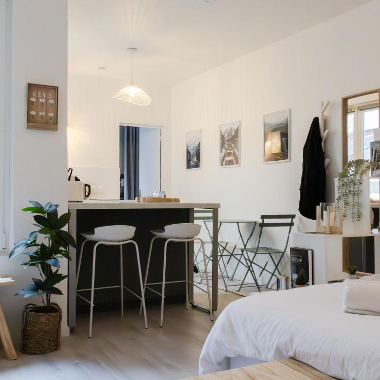 Le cocon, centre Reims, Climatisation, Terrasse - Appartement 2 Chambres - 2