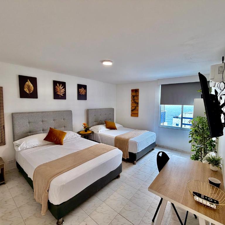 Apartamento hermoso en cartagena el laguito bocagrande con vista al mar - Two-Bedroom Apartment - 11