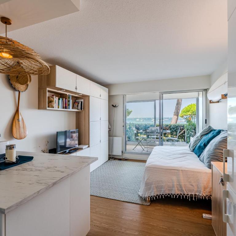 Studio vue mer - direct plage - Studio mit Terrasse - 6