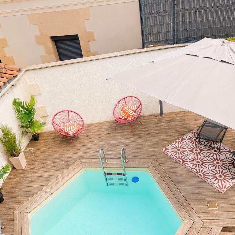 Duplex, hyper-central - piscine privée - garage - Maison 2 Chambres - 4
