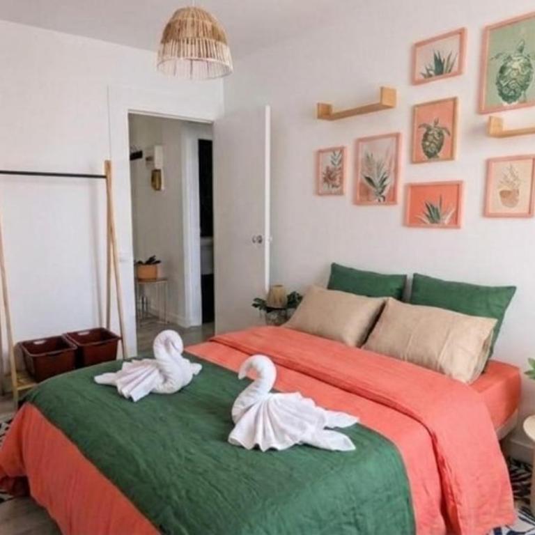 Cosy Jungles - T3 - Balcon & parking privé - Appartement 2 Chambres avec Terrasse - 5
