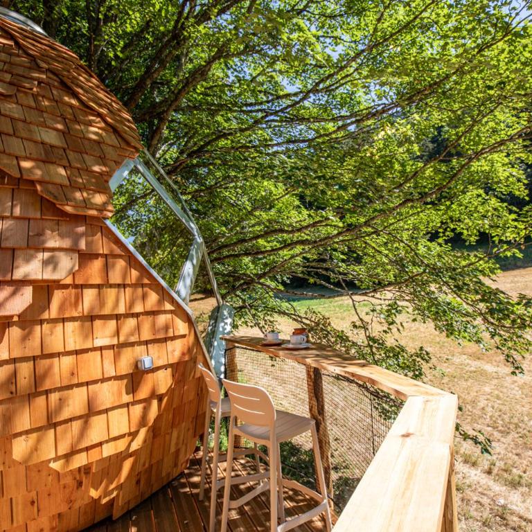 La Pomme de Pin Perchée, cabane romantique pour 2 - Appartement avec Douche - 17