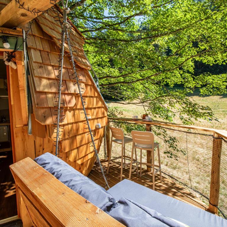 La Pomme de Pin Perchée, cabane romantique pour 2 - Appartement avec Douche - 40