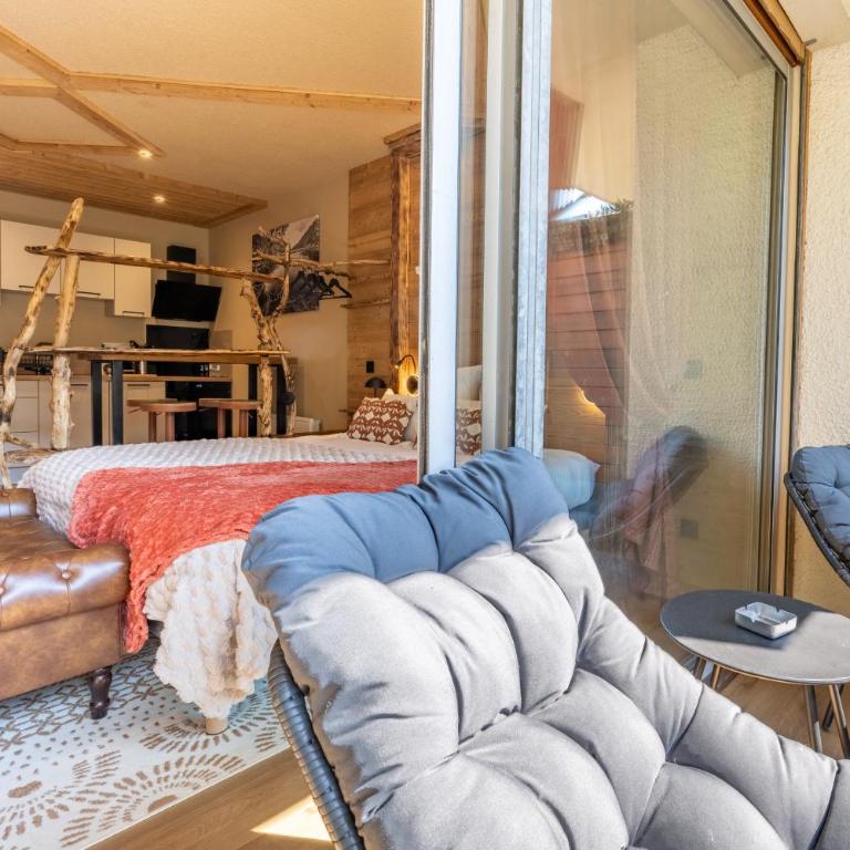 KasaLilou - La Suite Chalet Chic - Balcon - Studio mit Kingsize-Bett und Schlafsofa - 5